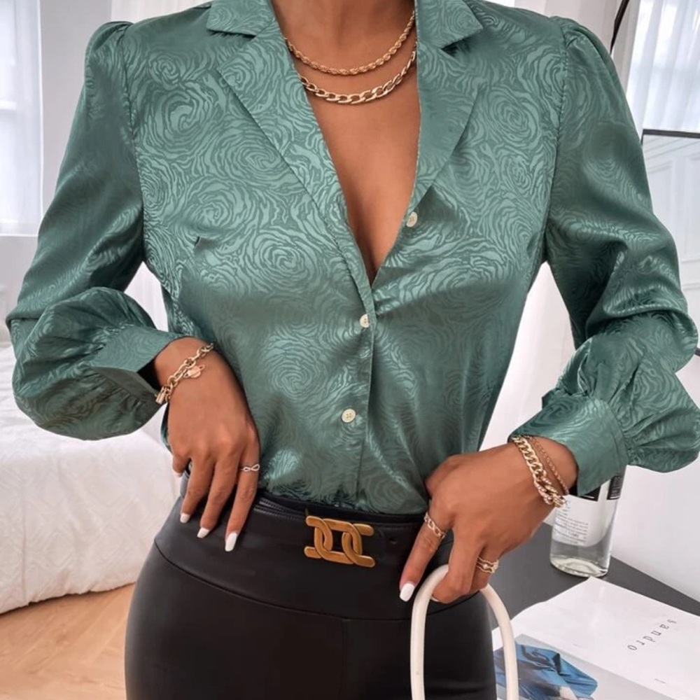 2/$10 Blouse with Puff Sleeves